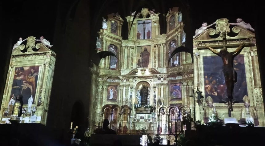 Graus recupera amb vídeo mapping el retaule desaparegut