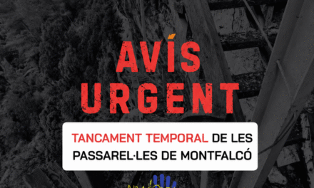 Tancades les passarel·les de Montfalcó per una esllavissada de roques