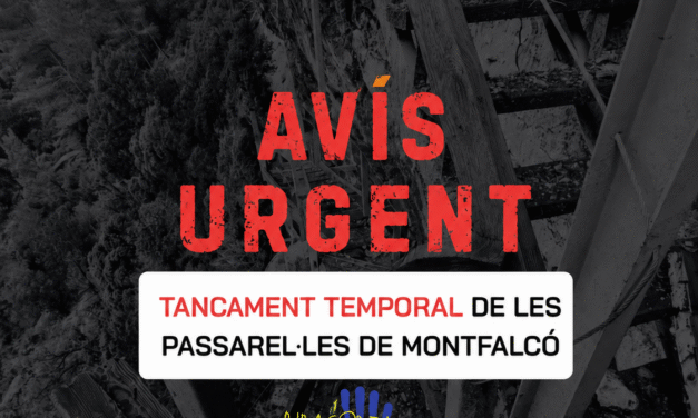 Tancades les passarel·les de Montfalcó per una esllavissada de roques