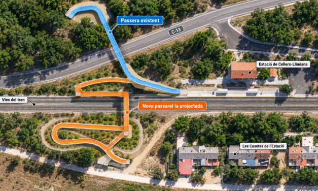 FGC construirà una passarel·la sobre les vies del tren a Cellers